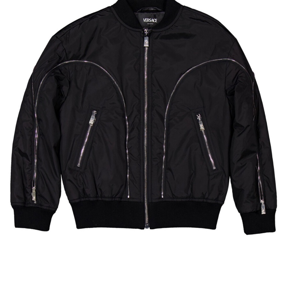 Versace Black Quilted Jacket and joggers